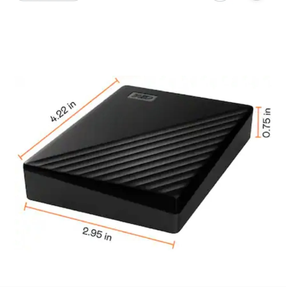 WD My Passport 5TB USB 3.0 HDD Portable External Hard Drive Black